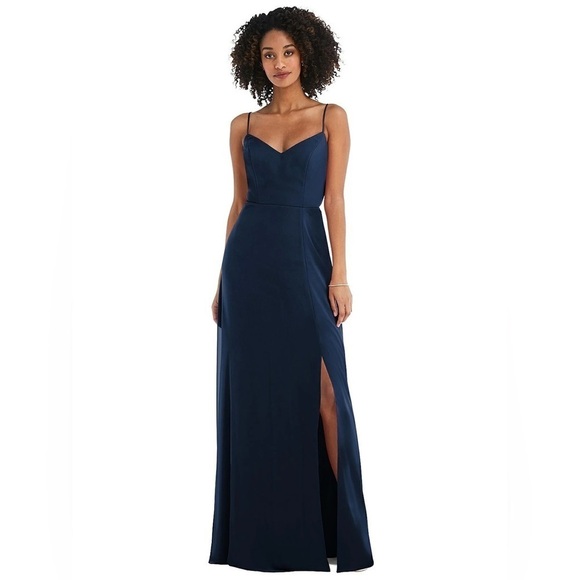 After Six Tie-Back Cutout Maxi Dress With Front Slit Size 2 - Picture 1 of 2